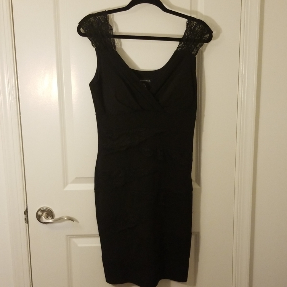 Elegant black dress.